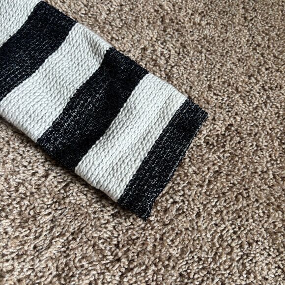 Splendid Knit Jacket Womens S Blue White Striped Collarless Preppy Nautical - Picture 6 of 9